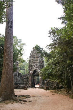 柬埔寨吴哥窟遗址佛塔