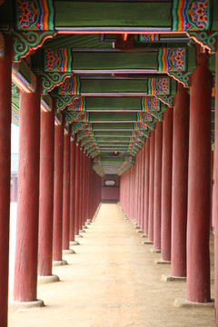 韩国首尔景福宫长廊