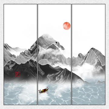水墨无框画