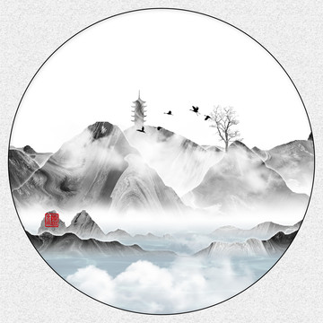 禅意山水画