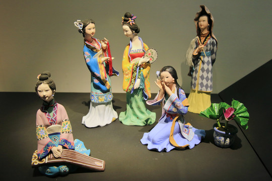 花仙子古代美女泥塑
