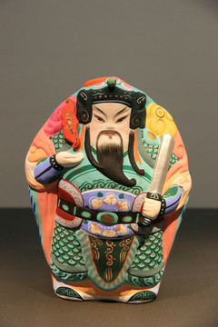 门神彩色泥塑