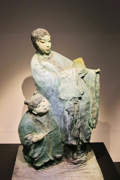 京剧母子雕像