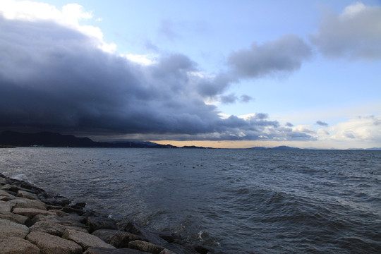 日本彦根城琵琶湖