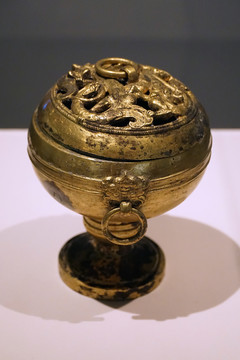 西汉鎏金青铜熏炉