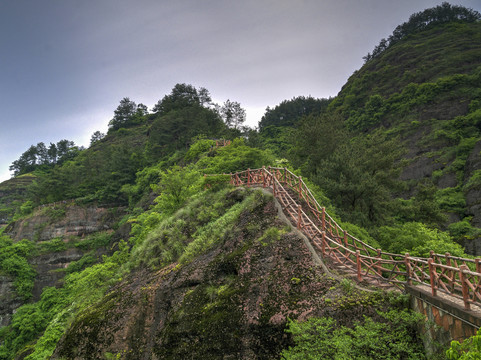 金华九峰山山路栈道