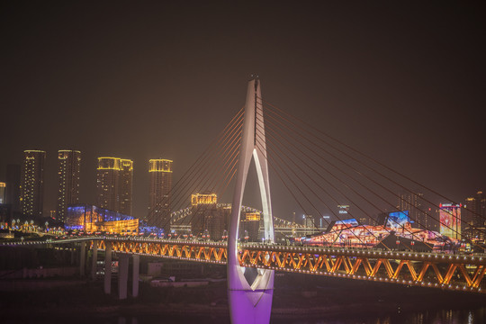 重庆千厮门大桥夜景