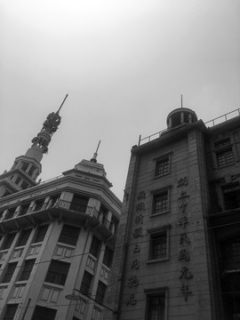 老上海黑白照片