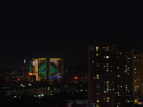 俯视城市夜景