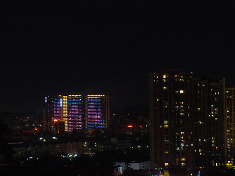 俯视城市夜景