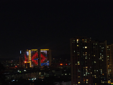 俯视城市夜景