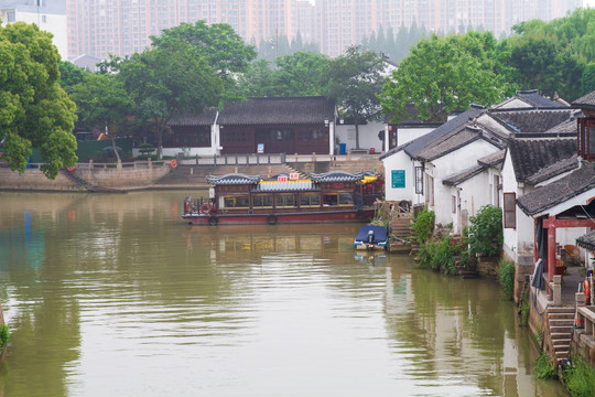 江苏苏州枫桥风景区游船码头