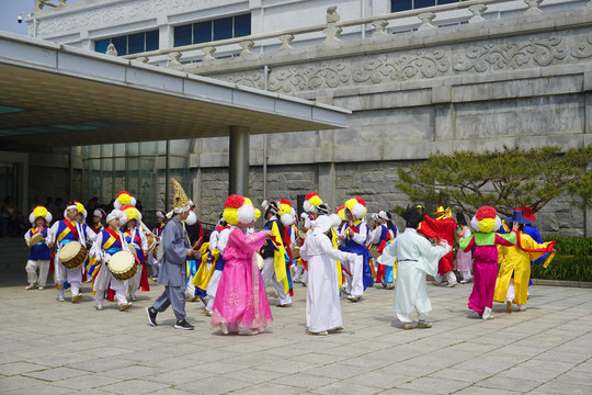 韩国景福宫农乐表演