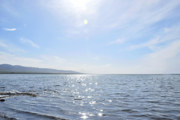 阳光下的青海湖