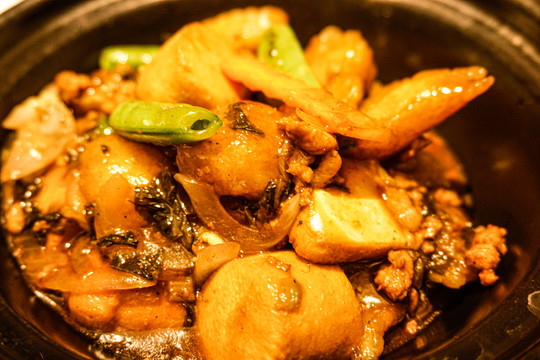 豆腐雪菜鱼柳煲