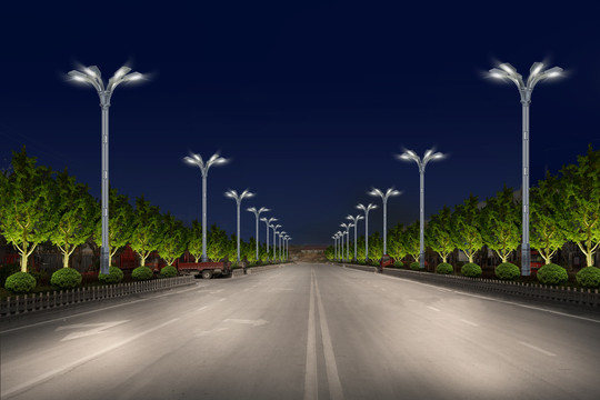 道路照明效果图