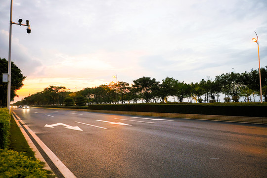 厦门环岛路晚霞