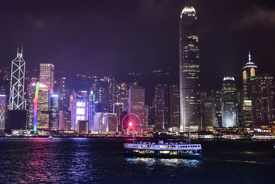 香港维多利亚港夜景