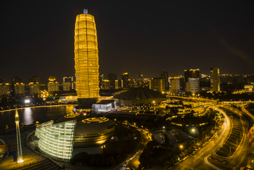 郑州大玉米 黑金色调夜景