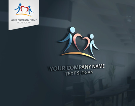 爱心人物公司logo