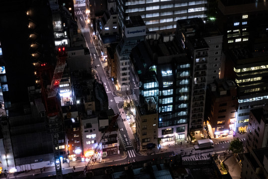 日本东京城市黄昏夜景