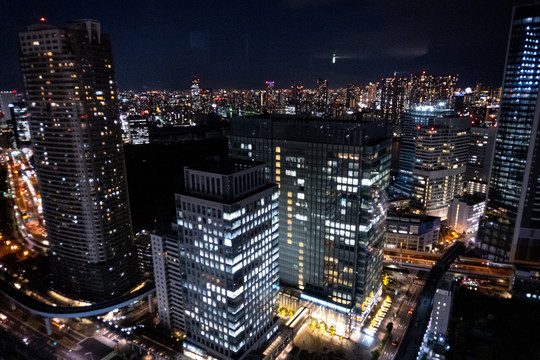 日本东京城市黄昏夜景