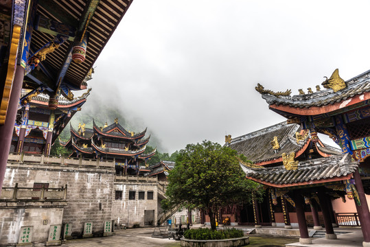 重庆綦江古剑山净音寺风光