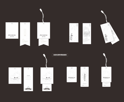 时尚流行黑白欧风四套吊牌