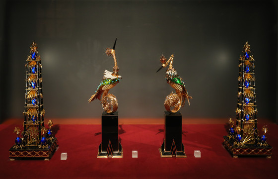 鸟摆件柱形摆件