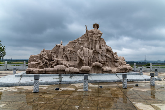 渭河治理人物雕塑