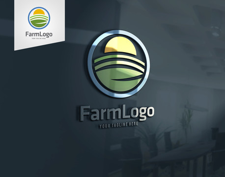 有机农业田园logo