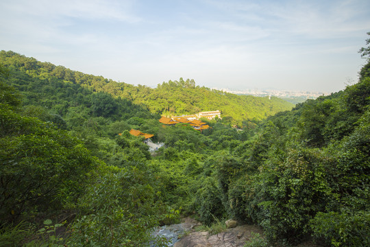 山谷中的观音寺庙