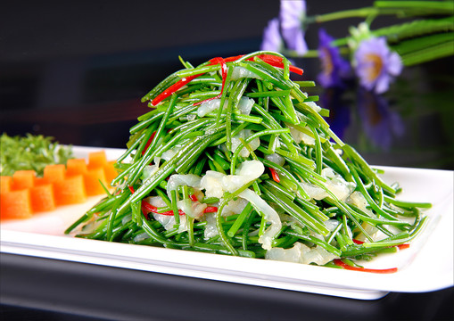 沙葱拌豆腐