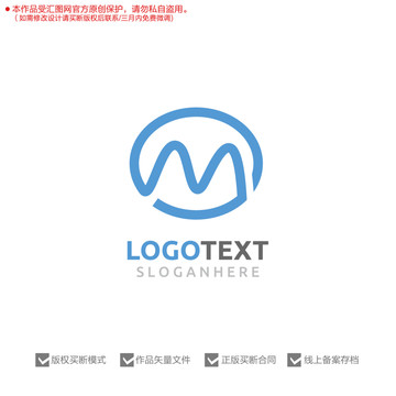 M字母标志logo