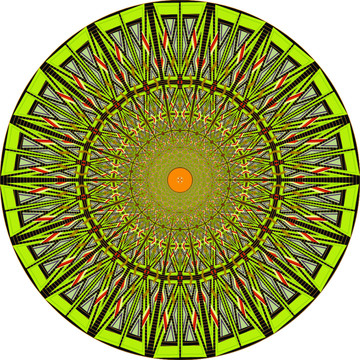 圆形绿色图案