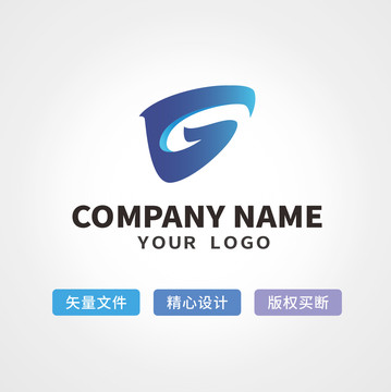 g电子科技字母logo
