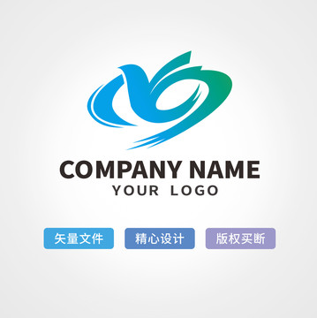 蓝天飞鸟logo