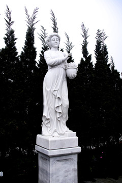 汉白玉女神雕塑