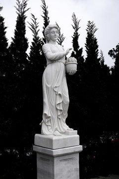 汉白玉女神雕塑
