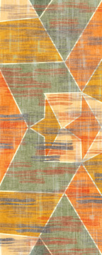 灰黄色现代简约几何布纹地毯