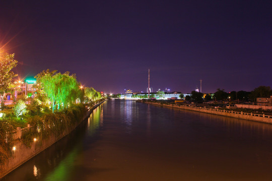 苏州外城河夜景