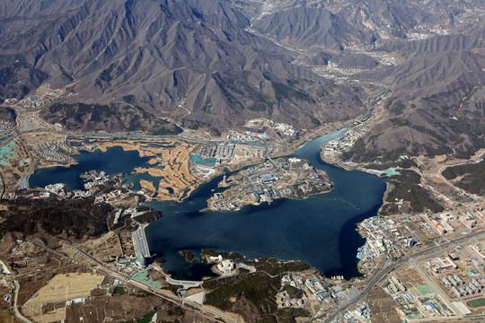 俯瞰北京雁栖湖全景