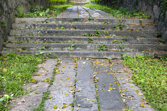 古镇石板路面