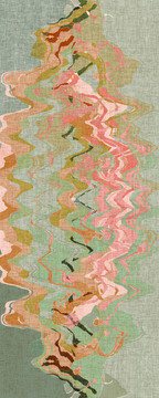 粉绿色现代抽象立体布纹地毯