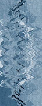蓝灰色现代抽象立体布纹地毯