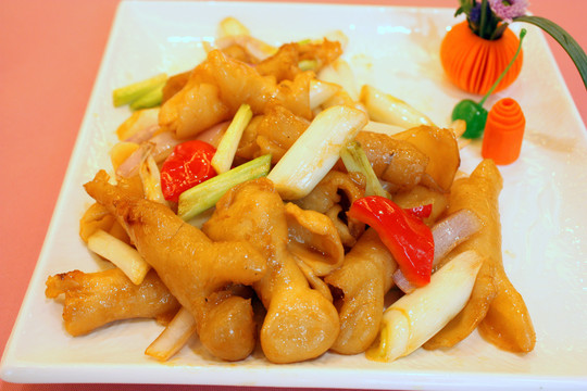 XO酱三葱炒花胶