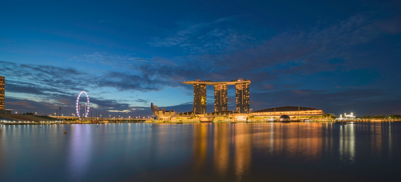 滨海湾夜景