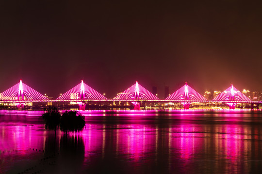 朝阳大桥夜景