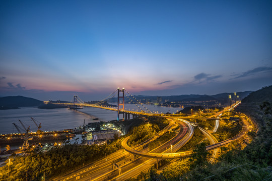 香港青马大桥夜景
