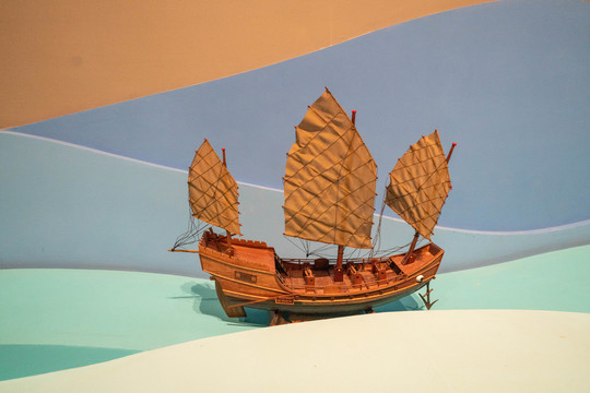 古代帆船摆件